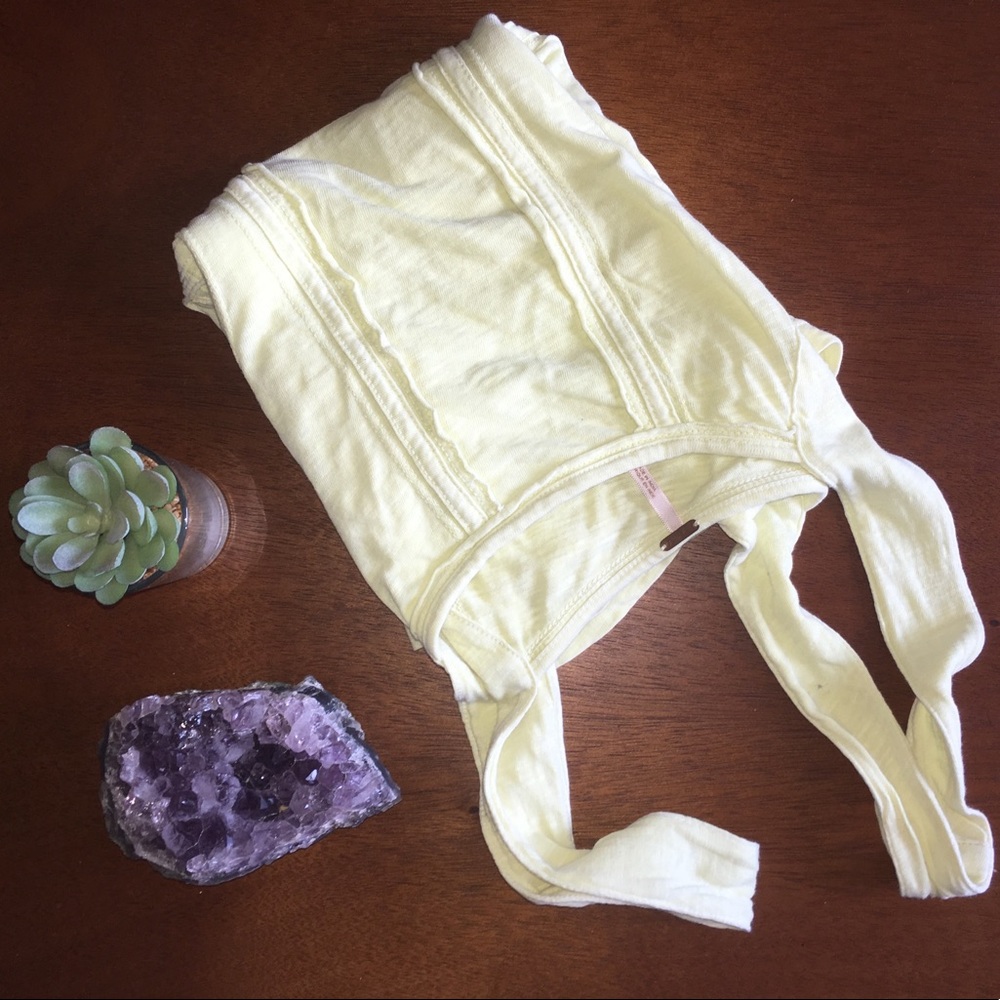 Free People Pale Yellow Tank ☀️